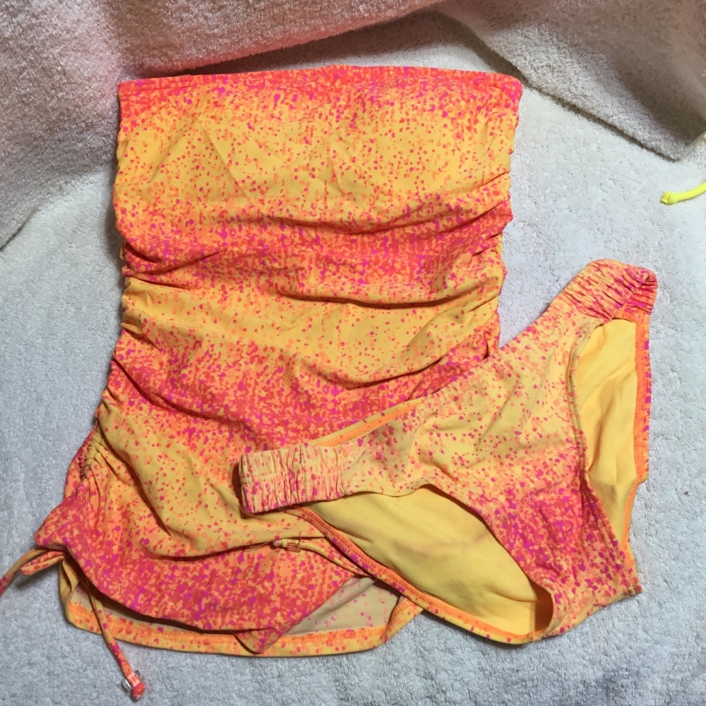 Gossip Orange and Pink Takini Swimwear, size M, NWOT